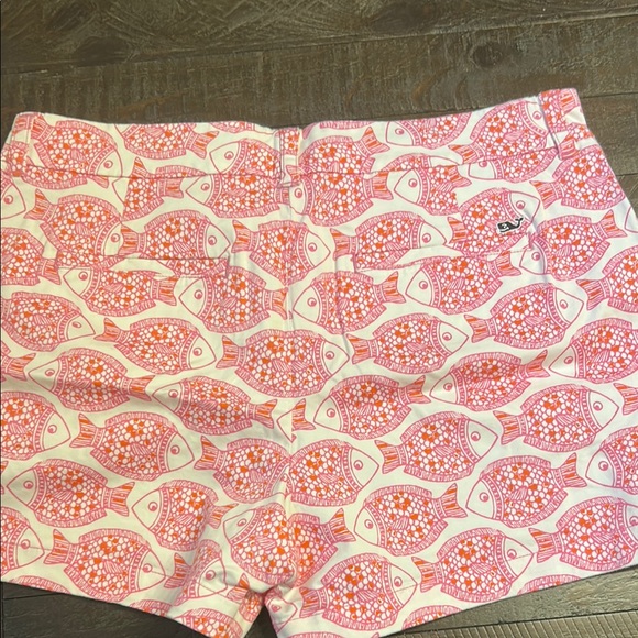 Vineyard Vines Pink and Orange Fish Print Shorts - Picture 5 of 9